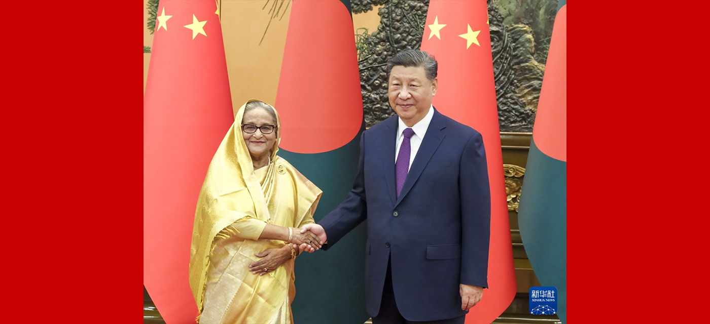 習近平會見孟加拉國總理哈西娜